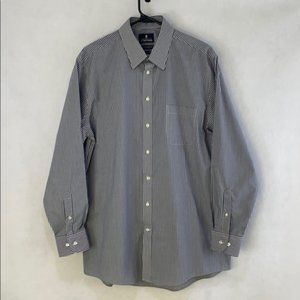 EUC Stafford striped button up fitted dress shirt